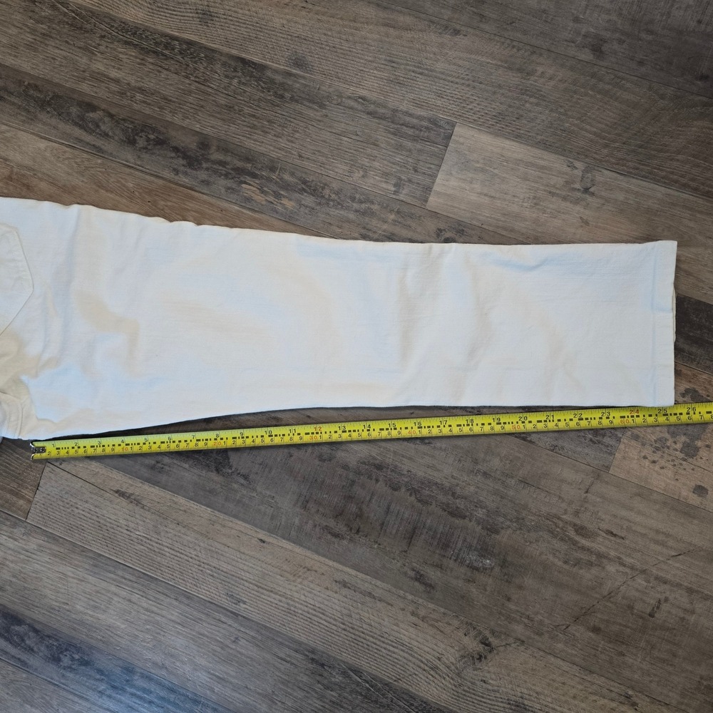 Kate Spade New York White Straight Leg Denim Jeans Size 27 /4 Gold Broome Street - Picture 6 of 14